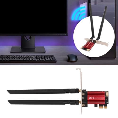 Carte WiFi PCIe WiFi 7 MT7925 Pro, Adaptateur Réseau sans Fil Tri-Bande 2,4 G/5 G/6 G, 5400 Mbps, Bluetooth 5.3, Double Antenne 8 DB, PCIe x1