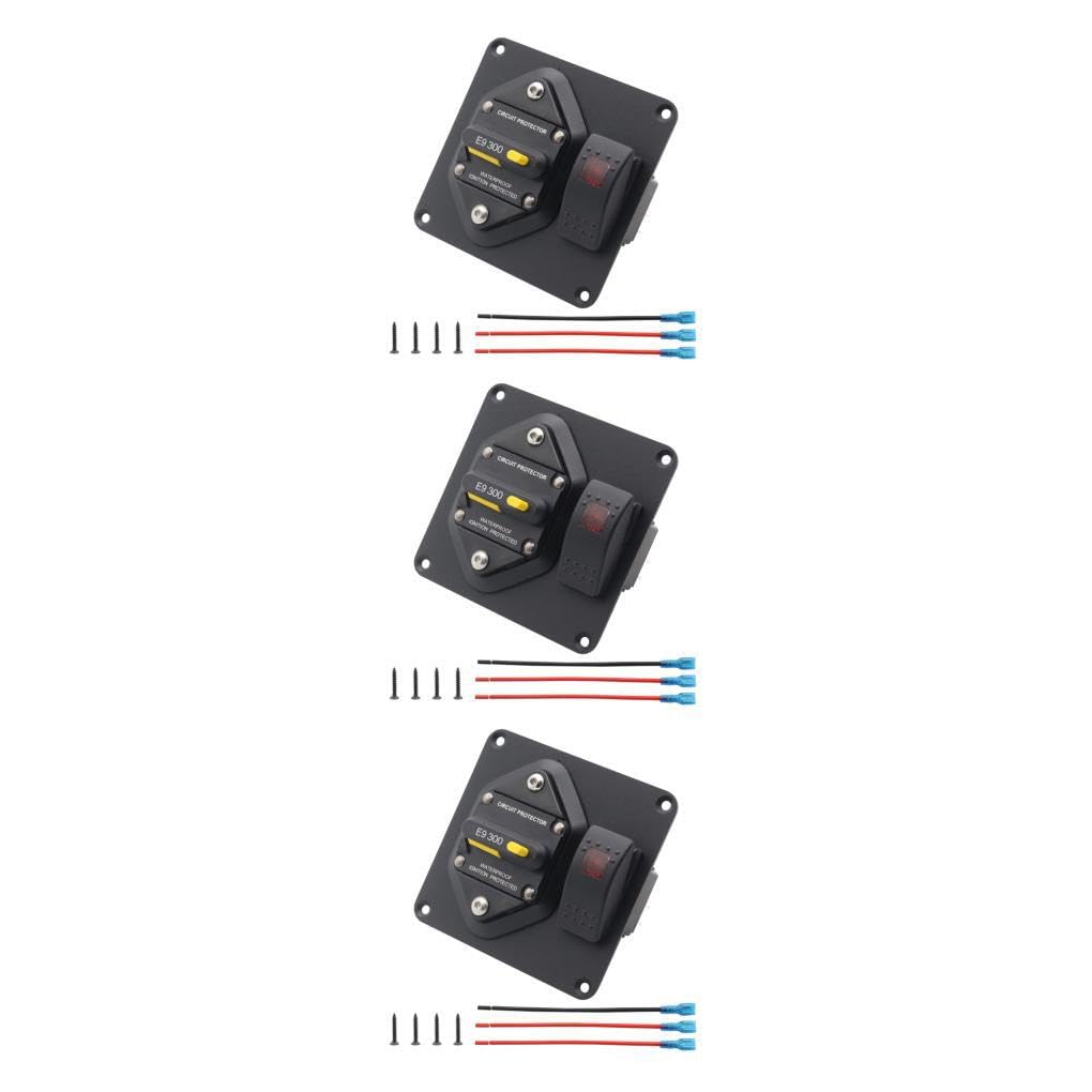 3 Set di Interruttore Automatico con Interruttore a bilanciere per Barca Interruttore da Pannello ON-off Interruttore Automatico con Interruttore a bilanciere per Barca Affidabile Sicuro 300A