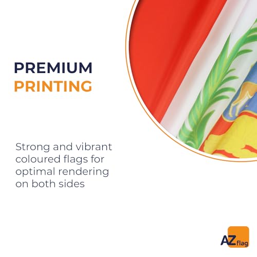 AZ FLAG, Peru Flag, 3x5 Ft, Light Polyester Peruvian Banner with Two Brass Eyelets, Fade Resistant, Vivid Colors - Image 3