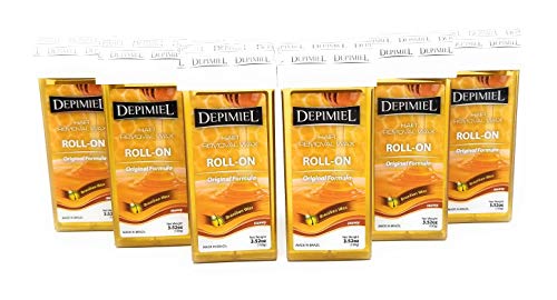 Hard Wax Roll On Original Formula with Honey Cartridge System Hair Removal 3.52 oz (6 Pack)