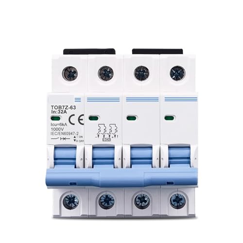 Disjoncteur photovoltaïque DC 4P 1000V 63A pour coffret électrique solaire