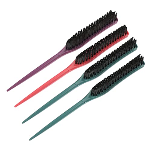 FRCOLOR 4本 ヘア スタイリング コーム 携帯用 ヘア コーム 染色 ヘア ブラシ カーリー ヘア コーム ティージング コーム 女性用 薄毛 コーム 尖った テール コーム ヘア ケア