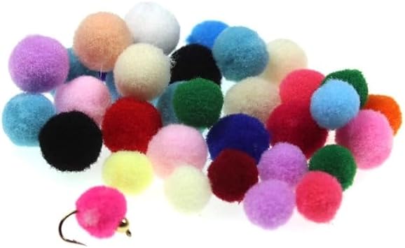 100pcs/lot Fishing Egg Yarn for Fly Tying, Floating Cluster Material for Trout & Salmon Flies,Soft, Durable & Water-Resistant