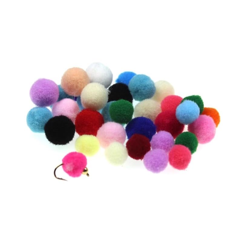 100pcs/lot Fishing Egg Yarn for Fly Tying, Floating Cluster Material for Trout & Salmon Flies,Soft, Durable & Water-Resistant