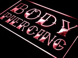 ADVPRO Body Piercing Tattoo Shop LED Neon Sign Red 24 x 16 Inches st4s64-i344-r