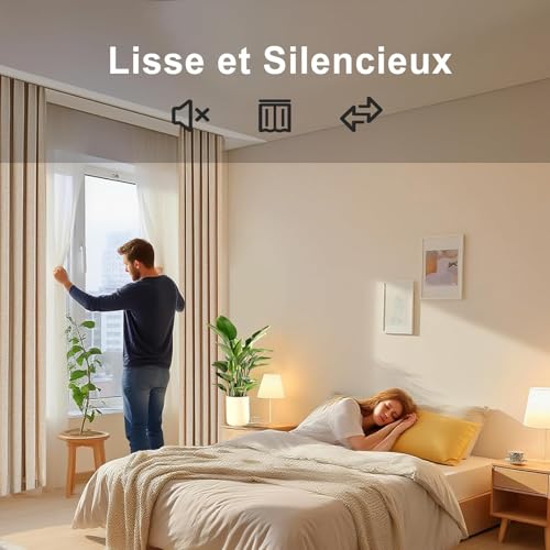 Rail de rideaux double rangée plafond robuste pour séparation - 2