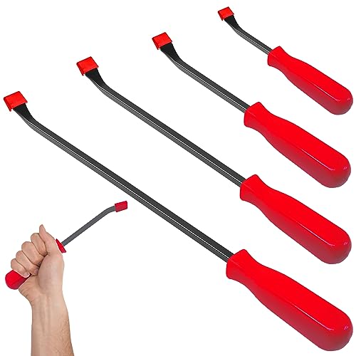 Immagine prodotto: Retoo 4 Pezzi Leva di Montaggio per Pneumatici, Leva di Montaggio, Cucchiaio, Smontapneumatici, Set per Cerchio Biciclette, Auto, Moto, Utensili Ricambio Pneumatici, 8", 12", 18", 24", Rosso