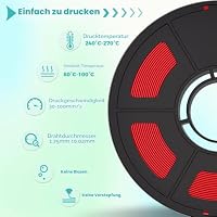 IEMAI ASA Filament 1.75mm 1Kg, 3D Drucker Filament ASA Rot, UV-beständig, Hitzebeständig, Maßgenauigkeit+/-0,02mm – Ansicht 5