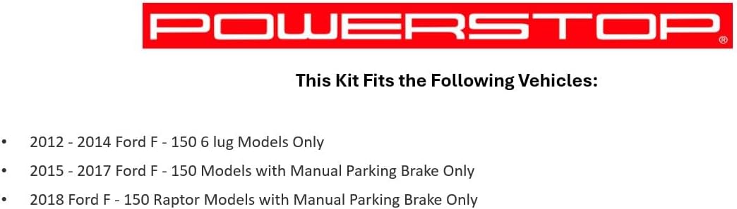 PowerStop Front and Rear Brake & Caliper Kit For Ford F-150 2012-18 - Drilled and Slotted Truck & Tow Disc Rotors with Ceramic Brake Pads Upgrade, KC6268-36