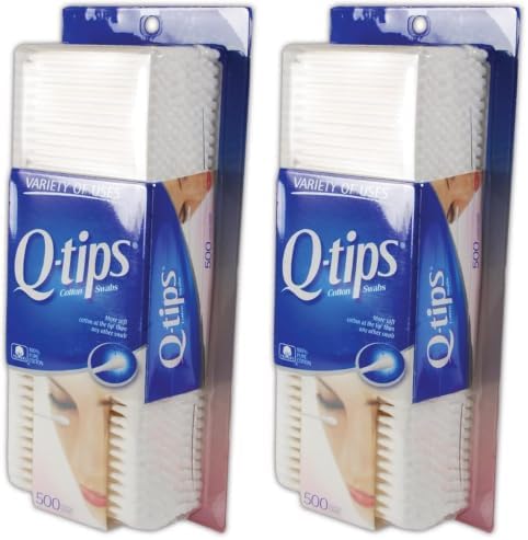 623181 Q-Tips Cotton Swab, Standard, White, 500 Count (Pack of 2) image 3