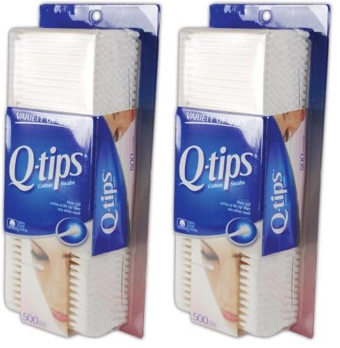 Image of 623181 Q-Tips Cotton Swab, Standard, White, 500 Count (Pack of 2)