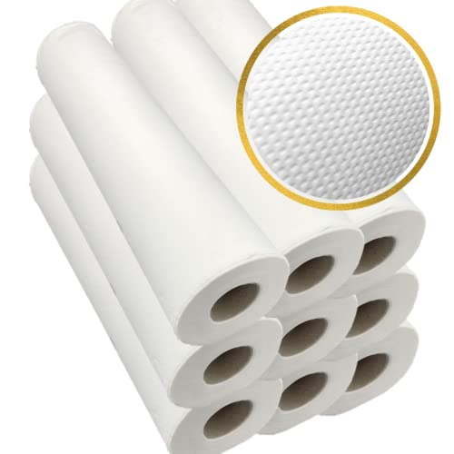 Drap d'examen gaufré absorbant en pure ouate blanche DSTOCK60 35cm lot de 9 rouleaux