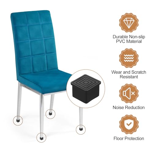 Capuchons carrés en PVC 2,4x2,5 cm : protégez vos sols des rayures de chaises - 4