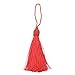 Makhry 20pcs 15.5cm/6 Inch Silky Floss bookmark Tassels with 2-Inch Cord Loop and Small Chinese Knot for Jewelry Making, Souvenir, Bookmarks, DIY Craft Accessory (Red)