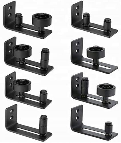 WDB Guía inferior para puertas correderas, guía de suelo ajustable con tornillos Cover