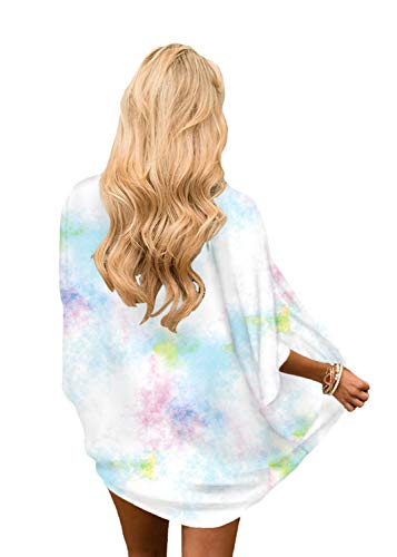 Image of CASURESS Women's Cardigan-Sheer Kimono Loose Summer Floral Print Cover Ups