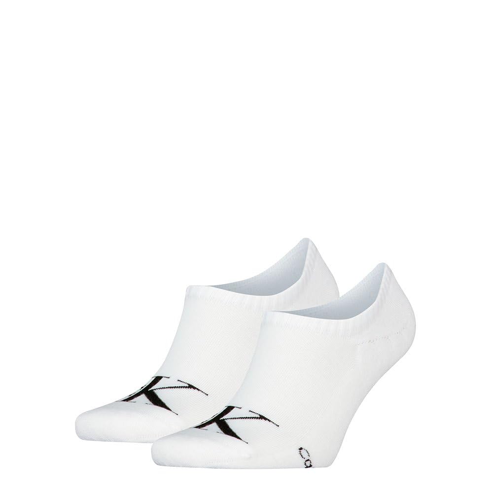 Calvin Klein Men's Invisible Socks - White - Size UK 9