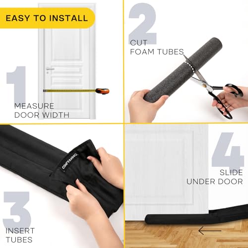 Comfyanno TS-36-BLACK Under Door Draft Stopper thumb #5