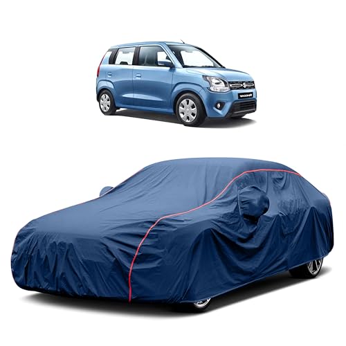 Image of Heavy-Duty Car Cover for Compatible with Maruti WagonR (2019 to 2025 All Models) Deluxe Car Protection Cover ? Waterproof & UV-Resistant All-Season Exterior Protection