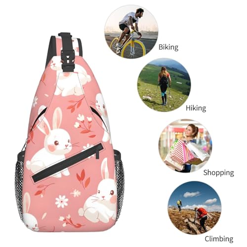 Morrales tipo bandolera con diseño de conejo para mujer y hombre miniatura 6