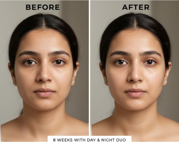 Image of SHESHA AYURVEDA Combo of Red Sandalwood Skin Brightening & Night Repair Cream & Kumkumadi Brightening Day Cream | Hydrating Anti-Aging for Radiant Skin | 50g Each
