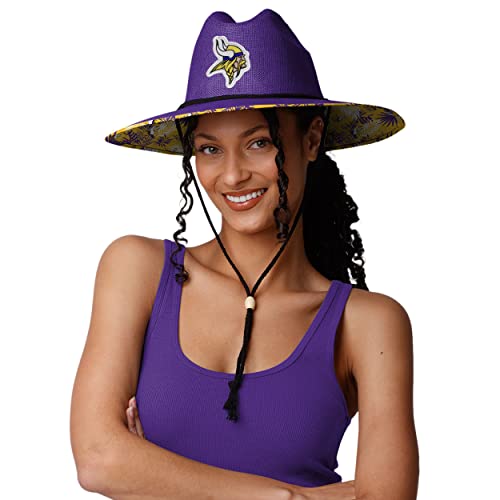 Image of FOCO Minnesota Vikings NFL Team Color Straw Hat