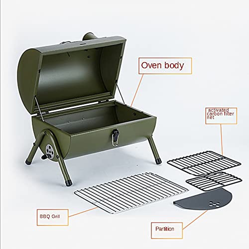 Juego de herramientas portátiles para barbacoa de carbón, kit de parrilla resistente para una experiencia perfecta de barbacoa, ideal para camping, picnics y cocinas en el patio trasero