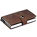 HONB RFID Credit Card Holder Wallet, Slim Genuine Leather Wallet, Small Card Case, Mini Wallet (Brown Genuine Leather)