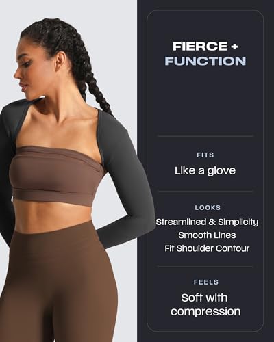 Image of Aoxjox Women's Lexi Lined Bolero Shrug | workout long sleeve,waist-defining cropped fit,open front cardigan,buttery soft fabric,layering,yoga,gym,daily wear