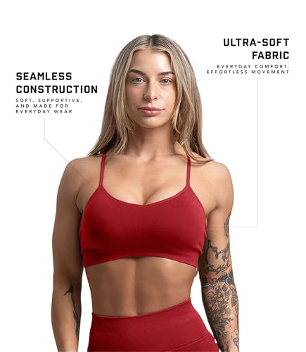 Image of Gymreapers Seamless Sports Bra for Women - Wireless Compression Padded Supportive Bras for Gym, Yoga, & Fitness