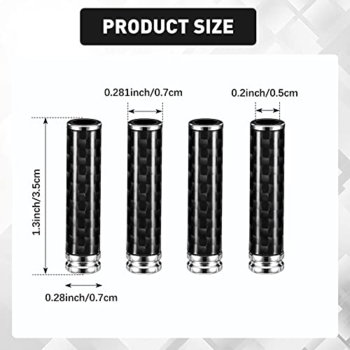 image for Frienda 8 Pieces Car Door Lock Knobs Carbon Fiber Car Lock Knobs Pin S