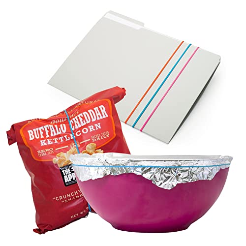 Alliance Rubber 07800 Non-Latex Brites File Bands, Colored Elastic Bands, 50 Pack (7" X 1/8", Assorted Bright Colors In Resealable Bag) #TOP3