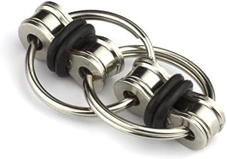 Tom's Fidgets Original Flippy Chain Fidget Toy - Perfect for ADHD, Anxiety, and Autism - Bike Chain Fidget Stress Reducer for Adults and Kids - Black