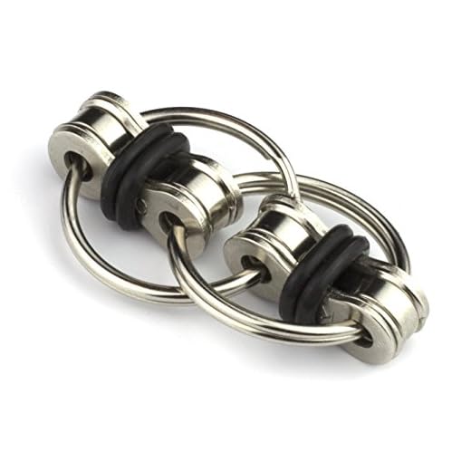 Tom's Fidgets Original Flippy Chain Fidget Toy - Perfect for ADHD, Anxiety, and Autism - Bike Chain Fidget Stress Reducer for Adults and Kids - Black