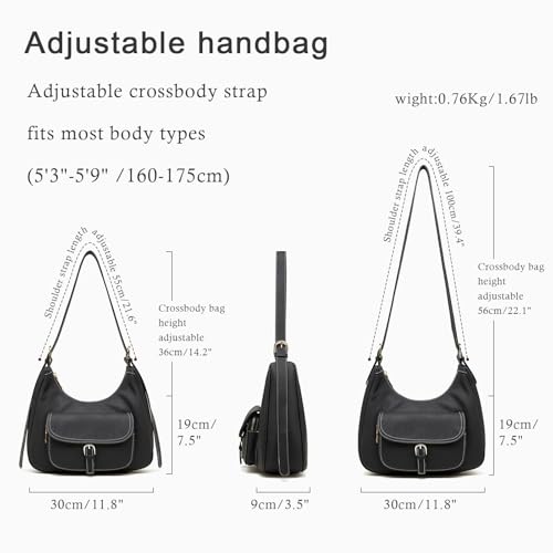 Genuine Leather Crossbody Bags for Women, Minimalist Messenger Bags, Purse with Adjustable Strap2