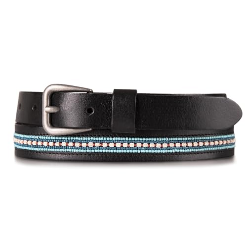 Image of Lucky Brand Women's Western Leather Belt | Classic | Fashion | Vintage | Buffalo Leather | Western-Inspired