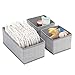 mDesign Boite de Rangement pour vêtements, Accessoires pour bébé (Set de 3) – Boite en Tissu pour Chambre d'enfant – Module de Rangement – Gris