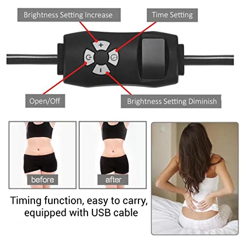 cabpay Red Light Belt 660nm and 850nm Infrared Light for Legs, Back, Waist, Shoulders, Neck 18W 1pcs Blue - Image 4