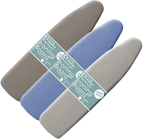 Home Intuition Iron Scorch Resistant Ironing Board Cover and Pad, 15x54, Standard Size Coated Thick Padding, Random Color
