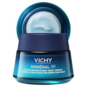 Vichy Mineral 89 Fragrance Free Cream, Moisture Boosting Cream with Hyaluronic Acid, Daily Face Moisturizer, Available in 3 Formulas For All Skin Types, Dry & Sensitive Skin & Mattifying for Oily Skin