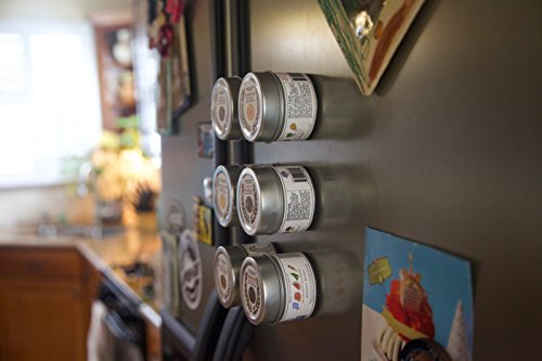 Gourmet Finishing Salts & Rubs, Spice Collection - Non GMO - All Natural - Artisanal Seasonings - Sustainably Sourced - 6 Magnetic Tins - Crafted in Small Batches by Gustus Vitae - #62