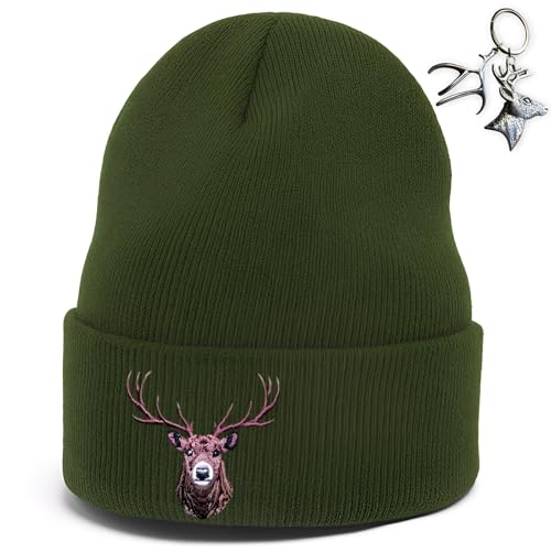 Geschenk für jäger Set - Hirschkopf Stickerei Strickmütze Mit Schlüsselanhänger, jäger geschenke, Geschenk Jäger, Jagd Zubehör, Lustige Geschenke Für Männer Für Jäger, Outdoor, Angeln, Weihnachten Geschenk für jäger Set - Hirschkopf Stickerei Strickmütze Mit Schlüsselanhänger, jäger geschenke, Geschenk Jäger, Jagd Zubehör, Lustige Geschenke Für Männer Für Jäger, Outdoor, Angeln, Weihnachten
