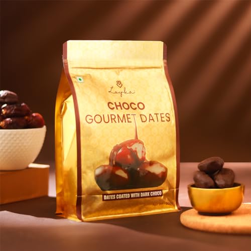 Image of Loyka Choco Gourmet Dates - Gifting Hamper - Seedless Chocolate Coated Khajoor - Dry fruit Gift Box - 200gm