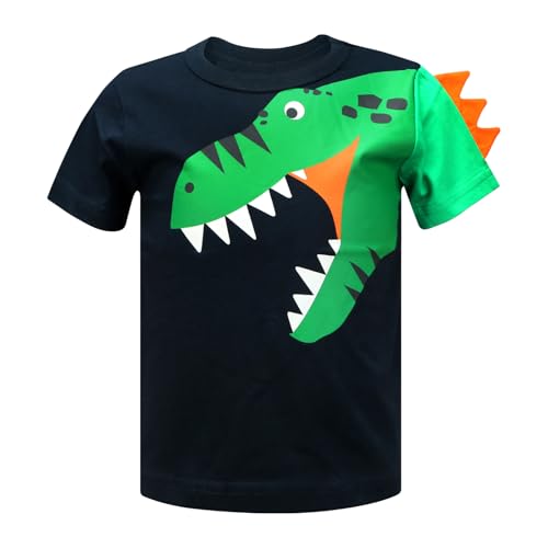 Image of DEEKEY Toddler Boys Shirts Short-Sleeve Little Kids t Shirts Boys' Tops, Tees & Shirts Graphic TEE Age for 2-7 Years 4-Pack