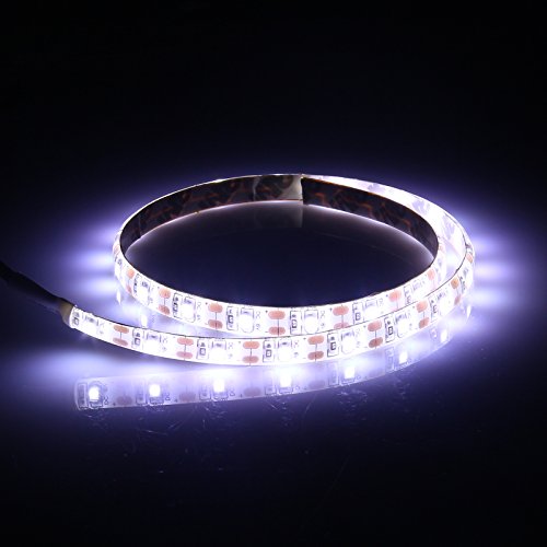 ONEVER Flexible Led Strip Lights with USB Cable for TV Computer Desktop Laptop Background Home Kitchen Decorative Lighting, SMD 3528 50CM Cool White