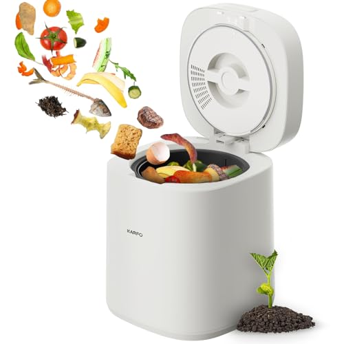 Composteur électrique de cuisine : bac à compost intelligent inodore d'une capacité de 2,5 L. Filtre à…