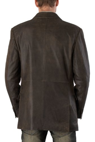 BGSD Men Mark 3-Button Distressed Cowhide Leather Blazer Sport Coat Jacket4