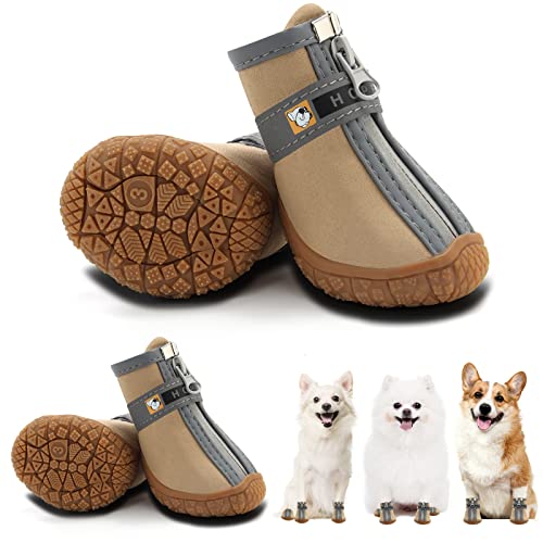 Hcpet-Dog-Shoes-for-Small-Dogs-Boots-Waterproof-Dog-Booties-Paw-Protector-for-Hot-Pavement-Winter-Snow-Hiking-Booties-4Pcs