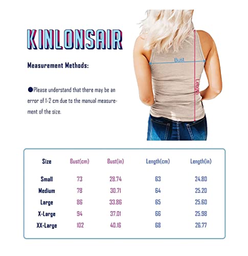 Kinlonsair Women's Sleeveless Henley Tank Tops Ribbed V Neck Button Down T Shirts Summer Slim Fit Tee Tops #TOP2