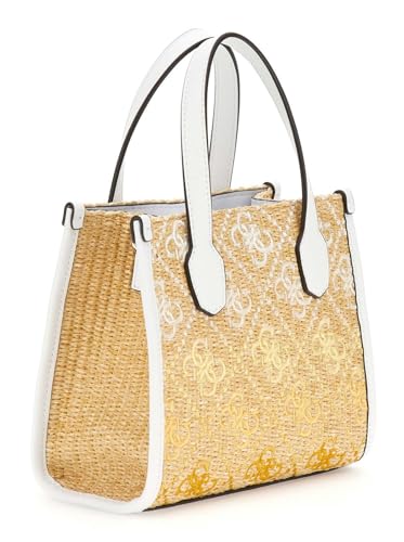Sac cabas GUESS Silvana Mini en toile imprimé logo cornsilk avec deux compartiments - 2